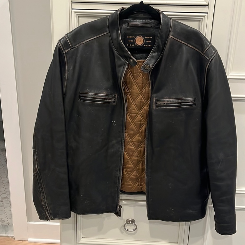 Marc  New York leather men’s coat